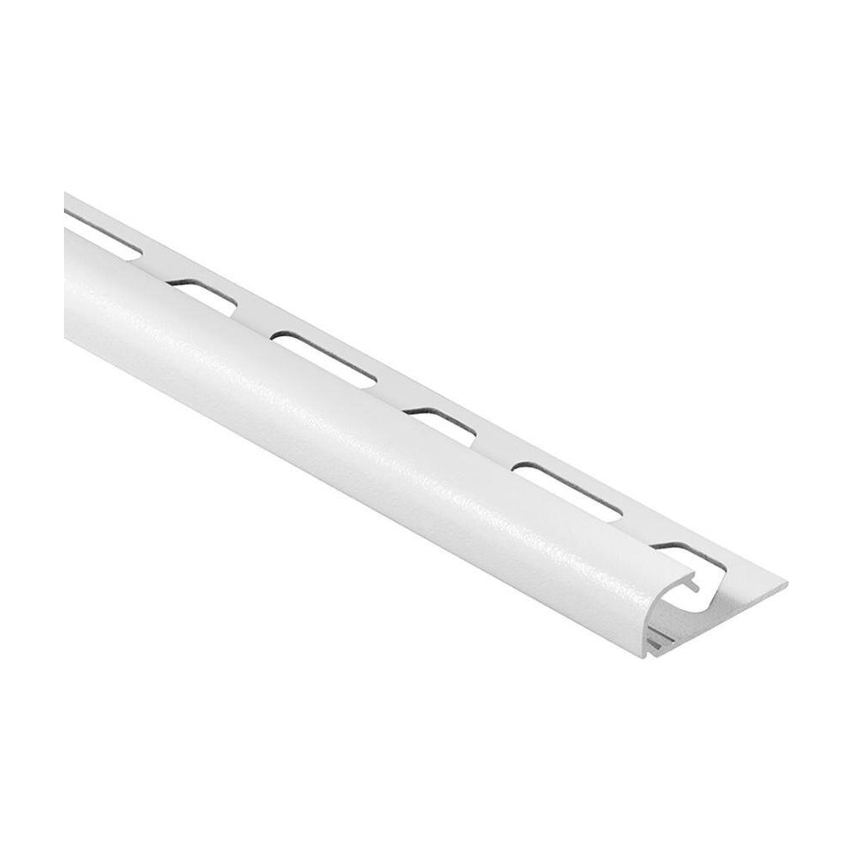 Schluter® RONDEC Bullnose Trim, Color-Coated Aluminum, Matte White