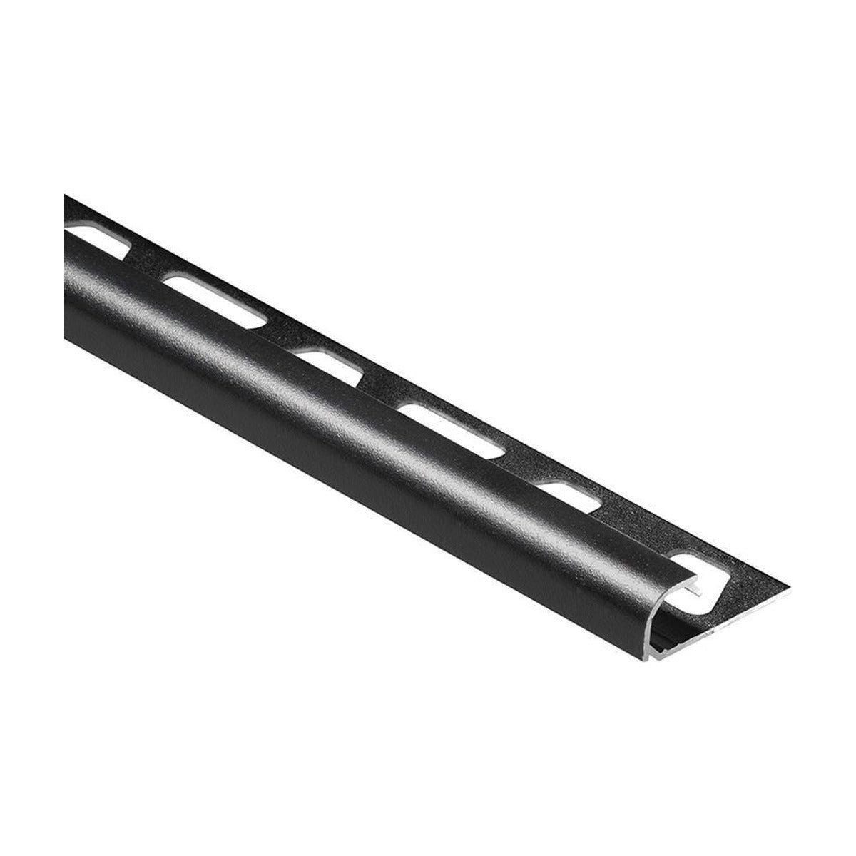 Schluter® RONDEC Bullnose Trim, Color-Coated Aluminum, Matte Black