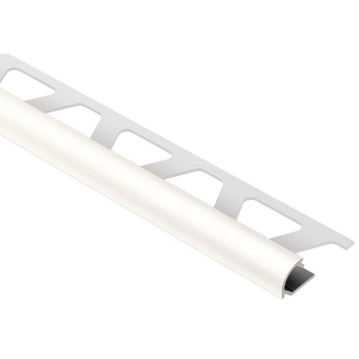 Schluter® RONDEC Bullnose Trim, Color-Coated Aluminum, White