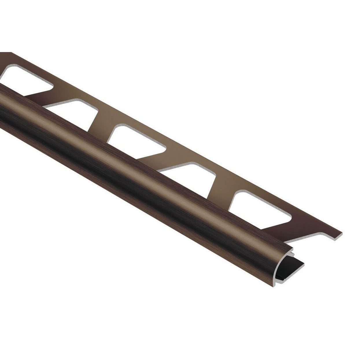 Schluter® RONDEC Bullnose Trim, Anodized Aluminum, Brushed Antique Bronze
