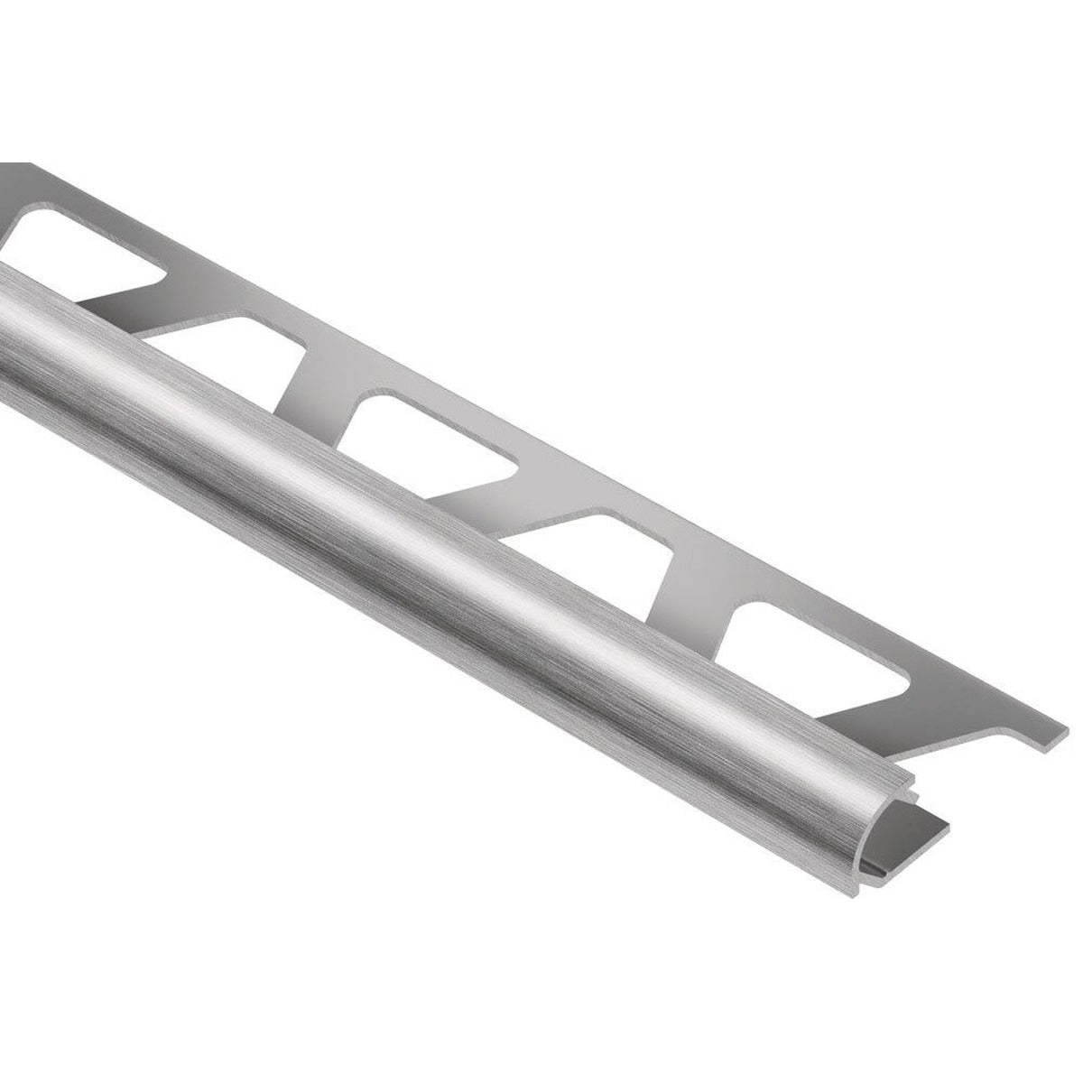 Schluter® RONDEC Bullnose Trim, Anodized Aluminum, Brushed Chrome