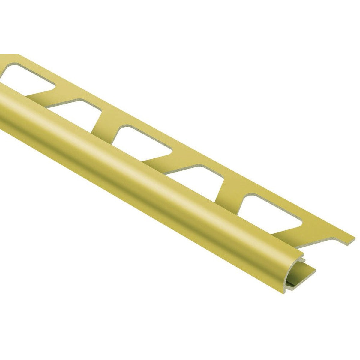Schluter® RONDEC Bullnose Trim, Anodized Aluminum, Satin Brass