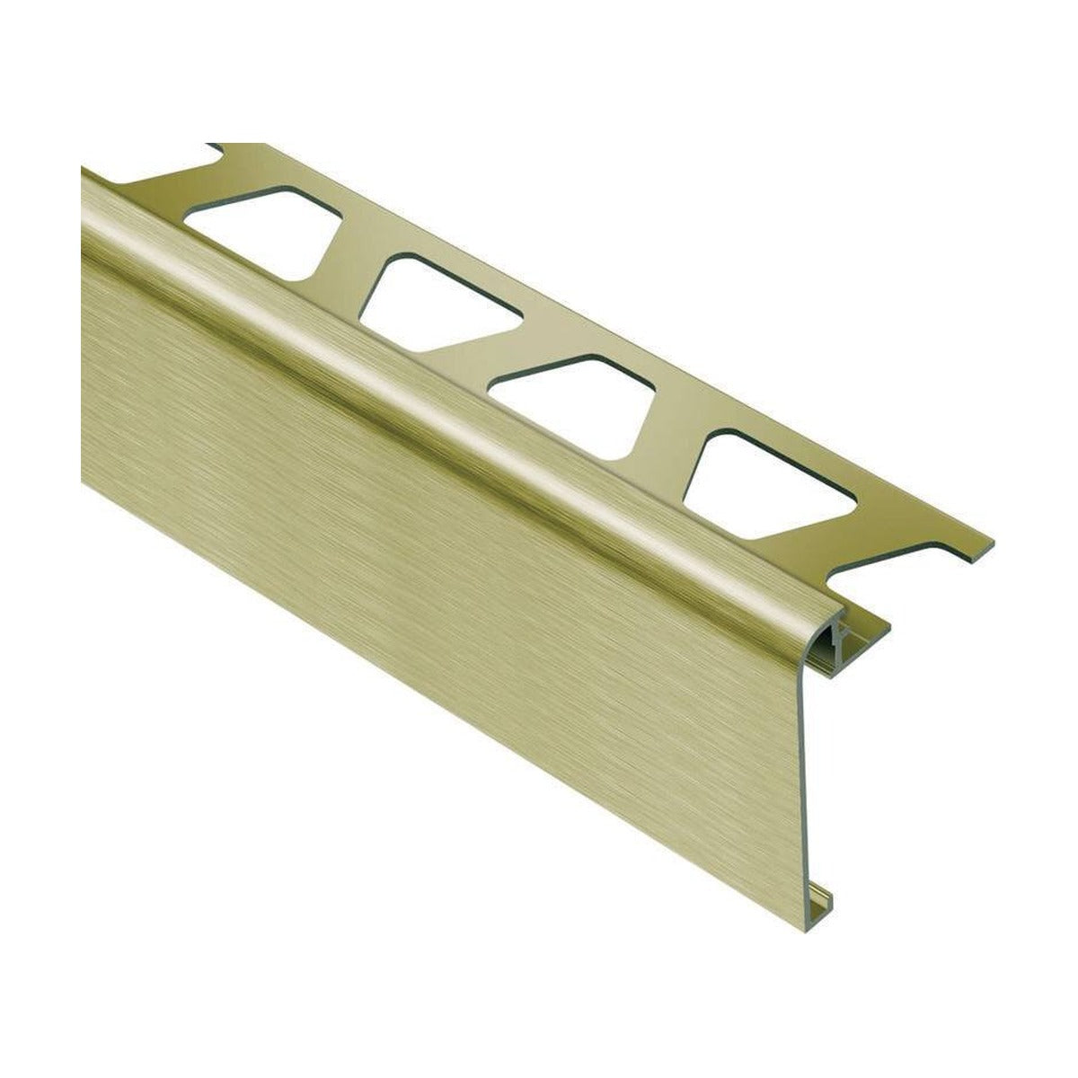 Schluter® RONDEC-STEP-39 Profile, Anodized Aluminum, Brushed Brass