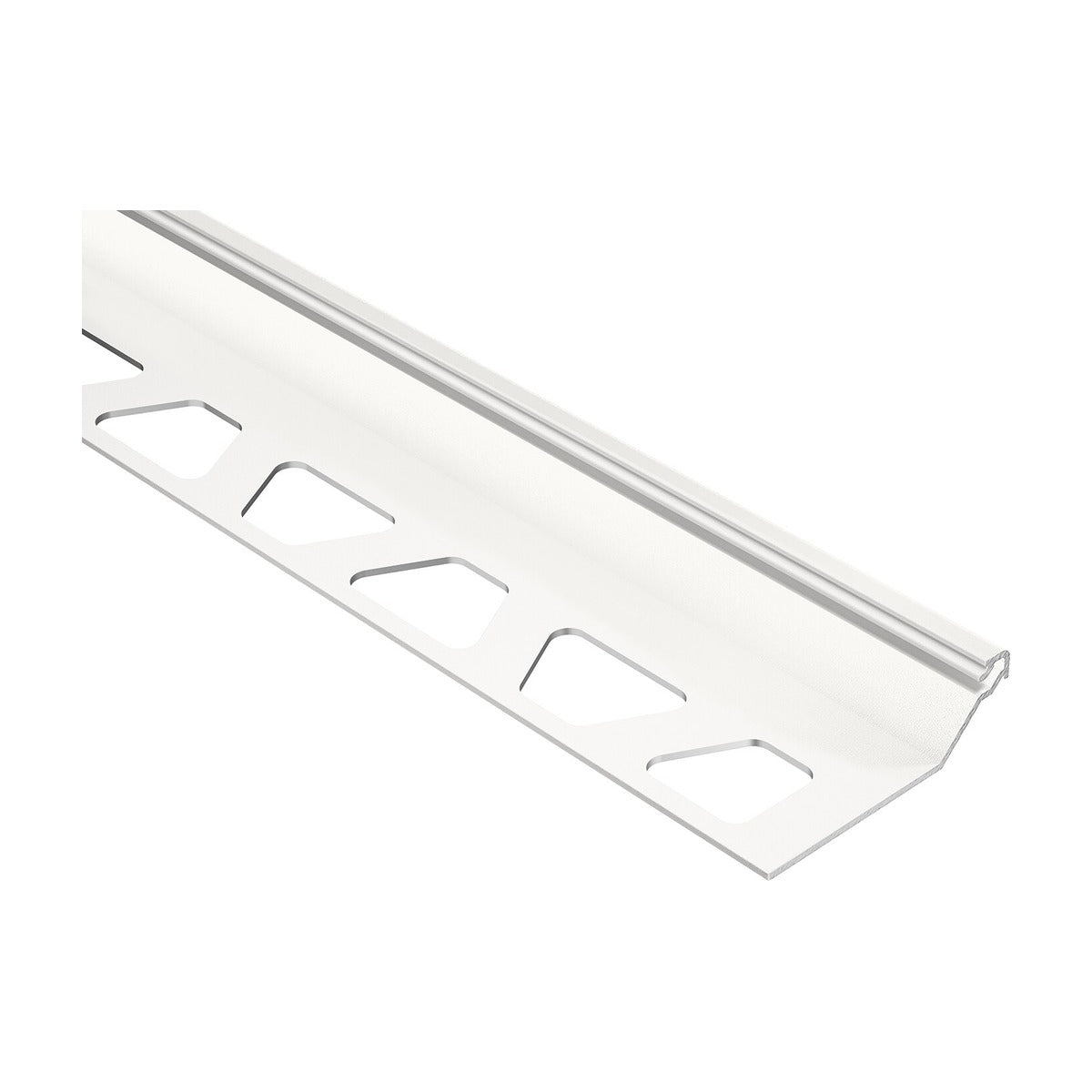 Schluter® FINEC-SQ Trim, Color-Coated Aluminum, Matte White