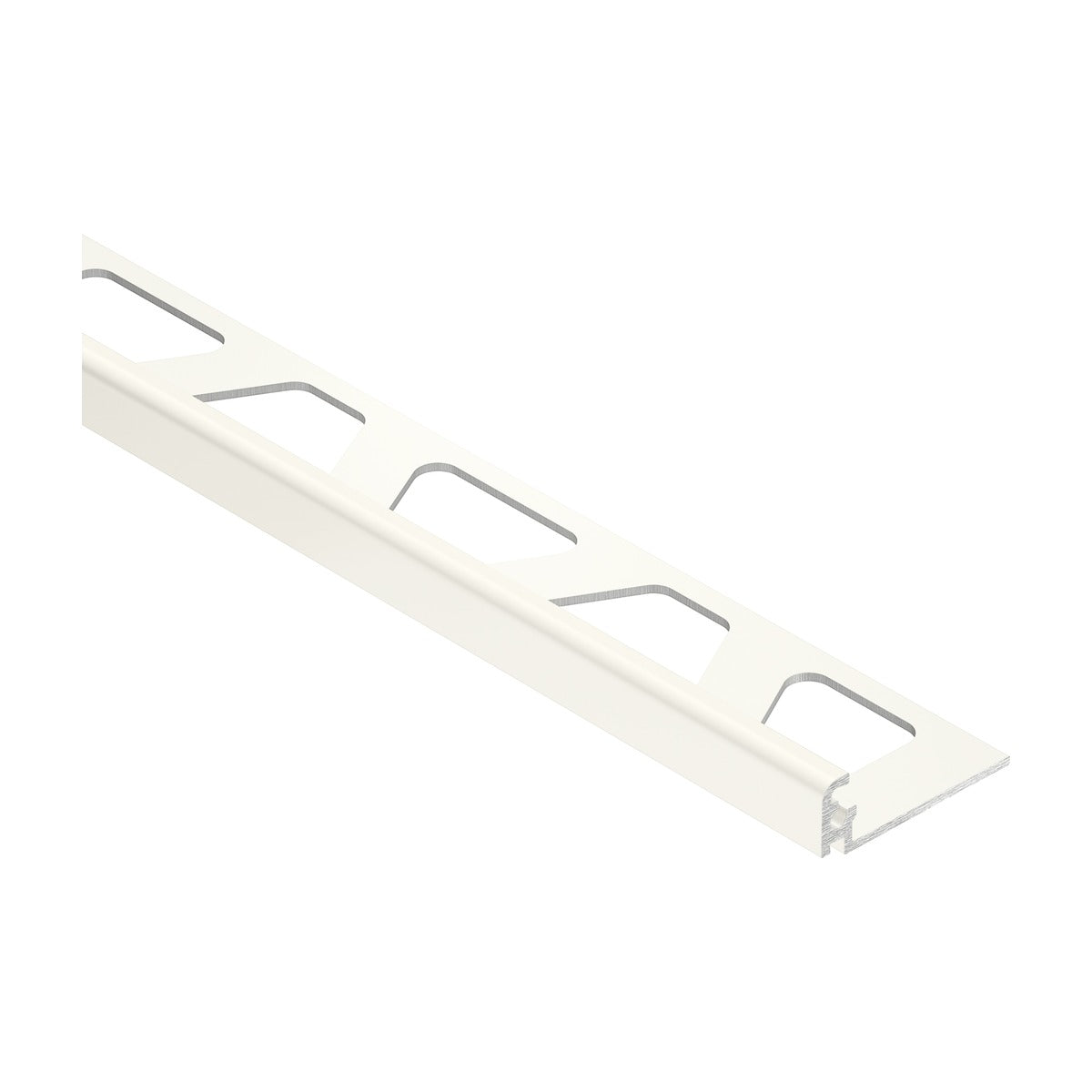 Schluter® JOLLY Edge Trim, Color-Coated Aluminum, Bright White