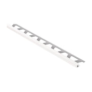 Schluter® QUADEC Square Edge Trim, Color-Coated Aluminum, Bright White