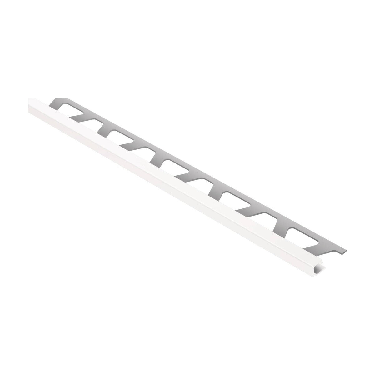 Schluter® QUADEC Square Edge Trim, Color-Coated Aluminum, Bright White