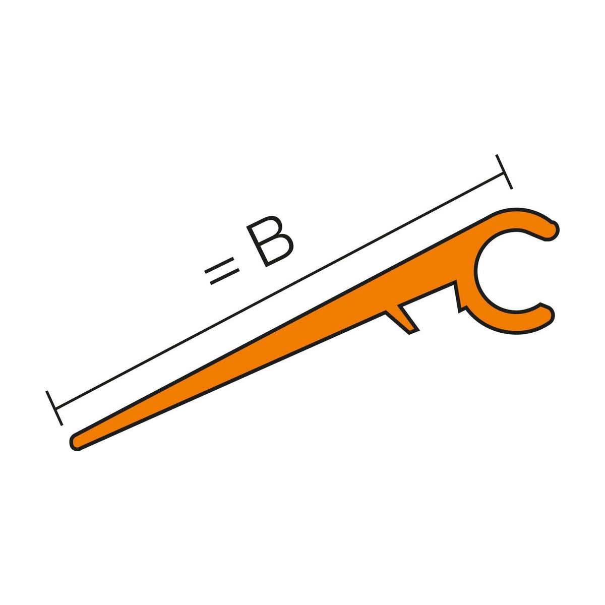 Schluter® RENO-VB Variable Transition Leg, Anodized Aluminum, cross-section