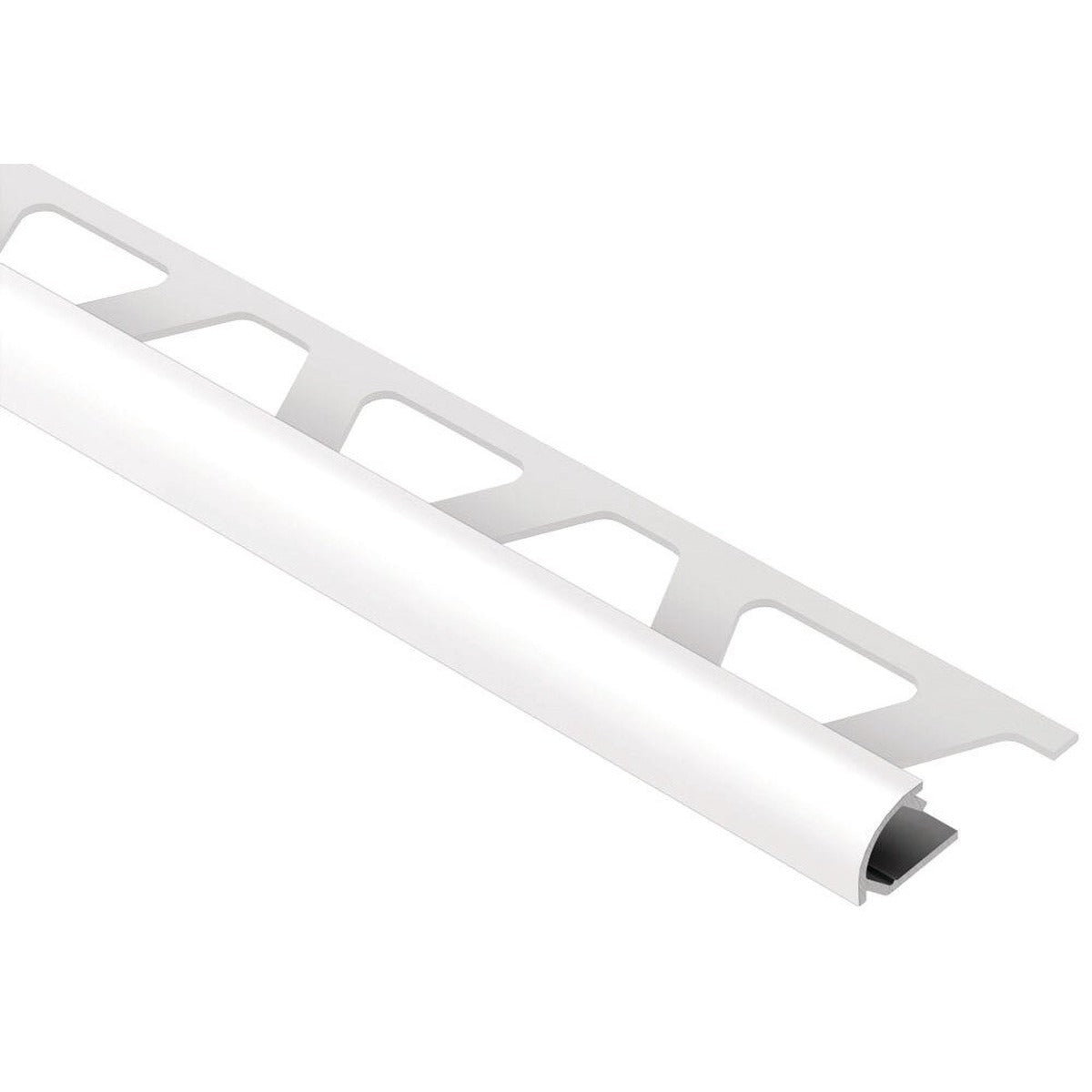 Schluter® RONDEC Bullnose Trim, Color-Coated Aluminum, Bright White