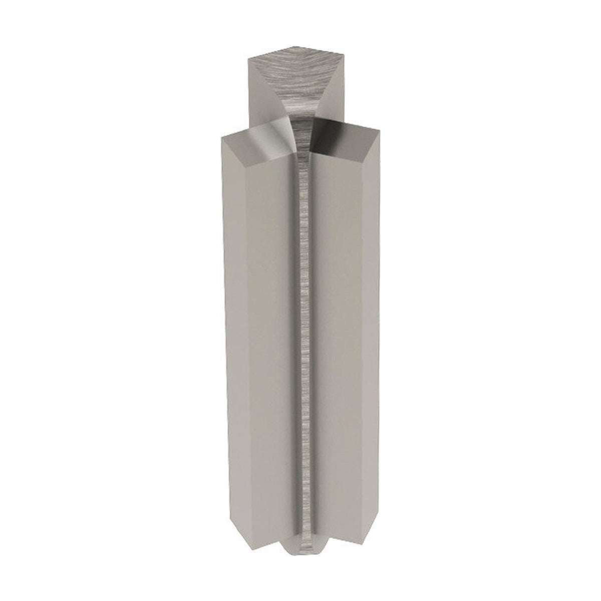 Schluter® RONDEC-STEP-39 Corners for Anodized Aluminum Profiles, Brushed Nickel