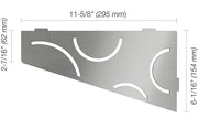 Schluter® SHELF QUADRILAT CORNER CURVE Brushed Stainless Steel