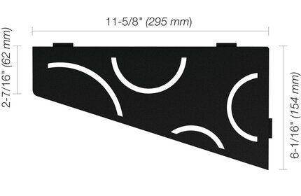 Schluter® SHELF QUADRILAT CORNER CURVE Matte Black