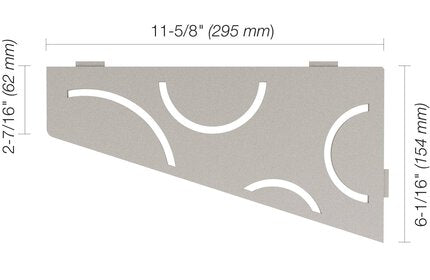 Schluter® SHELF QUADRILAT CORNER CURVE Greige