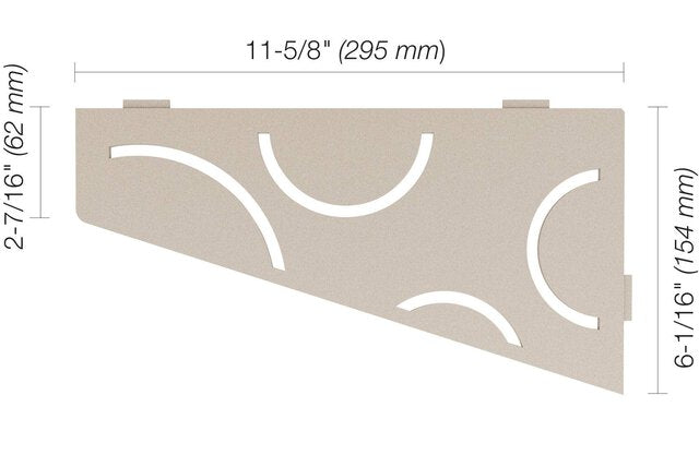 Schluter® SHELF QUADRILAT CORNER CURVE Cream