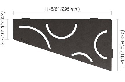 Schluter® SHELF QUADRILAT CORNER CURVE Dark Anthracite