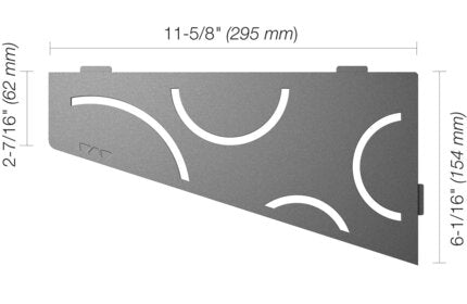 Schluter® SHELF QUADRILAT CORNER CURVE Pewter