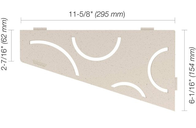 Schluter® SHELF QUADRILAT CORNER CURVE Ivory