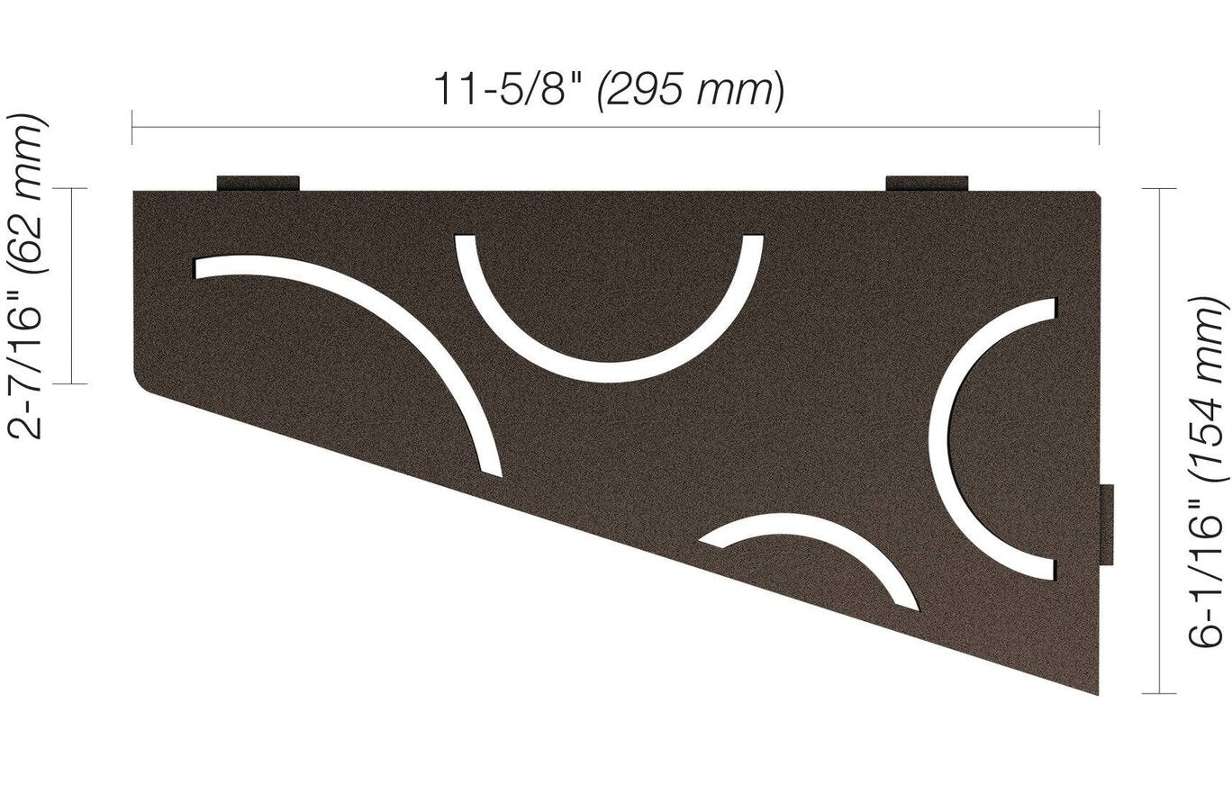 Schluter® SHELF QUADRILAT CORNER CURVE Bronze