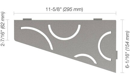 Schluter® SHELF QUADRILAT CORNER CURVE Stone Grey