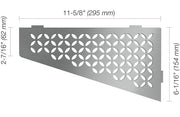 Schluter® SHELF QUADRILAT CORNER FLORAL Brushed Stainless Steel
