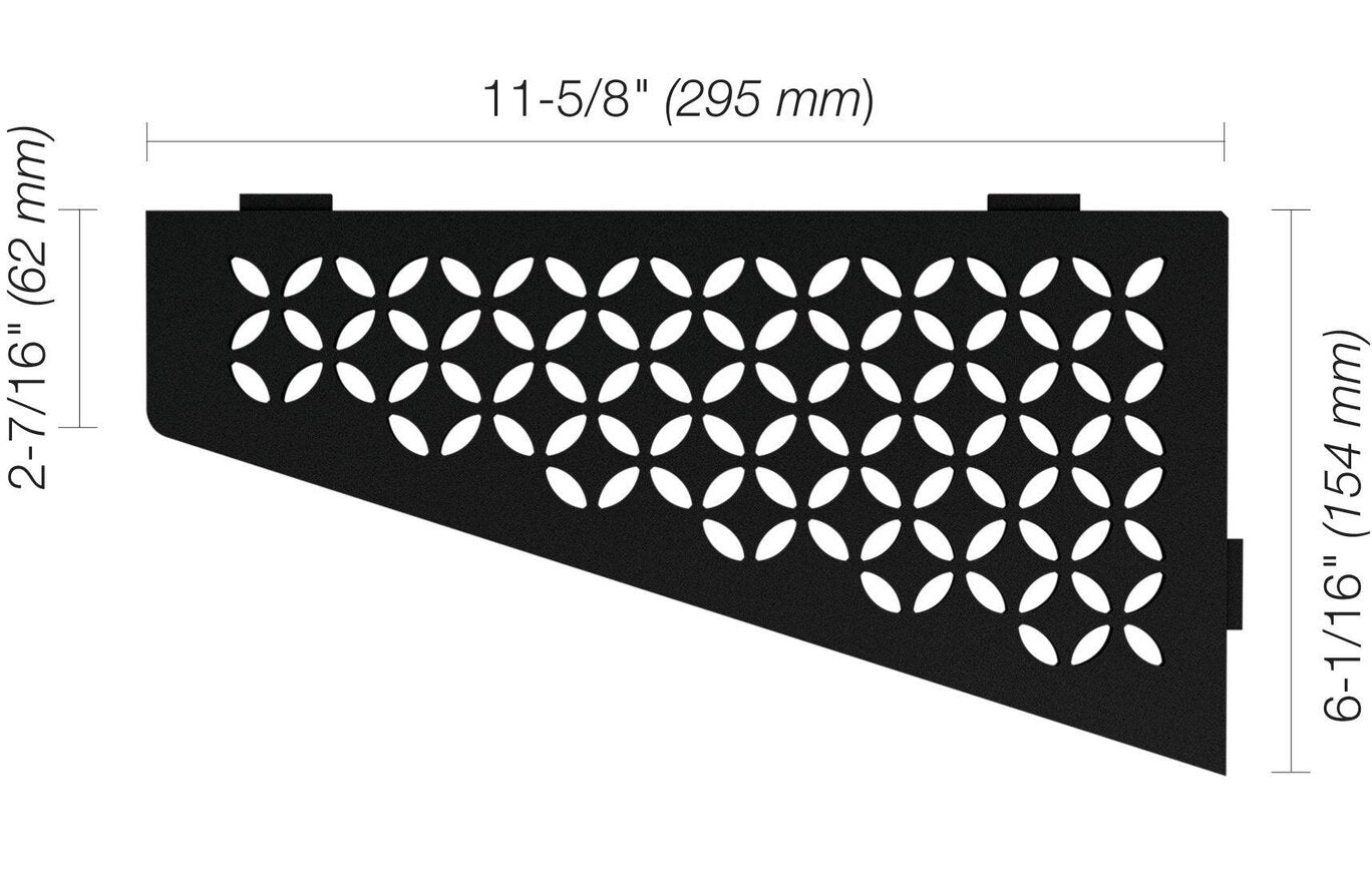 Schluter® SHELF QUADRILAT CORNER FLORAL Matte Black