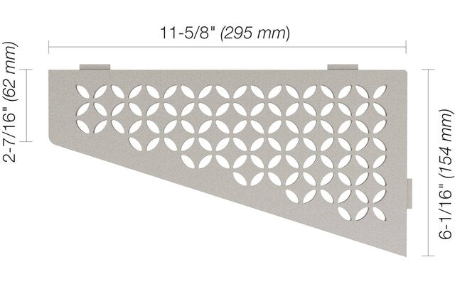 Schluter® SHELF QUADRILAT CORNER FLORAL Greige