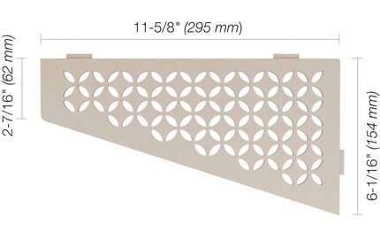 Schluter® SHELF QUADRILAT CORNER FLORAL Cream