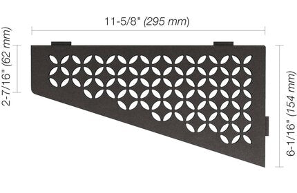 Schluter® SHELF QUADRILAT CORNER FLORAL Dark Anthracite
