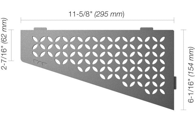 Schluter® SHELF QUADRILAT CORNER FLORAL Pewter
