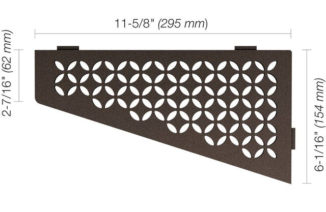 Schluter® SHELF QUADRILAT CORNER FLORAL Bronze