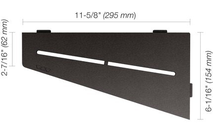 Schluter® SHELF QUADRILAT CORNER PURE Dark Anthracite