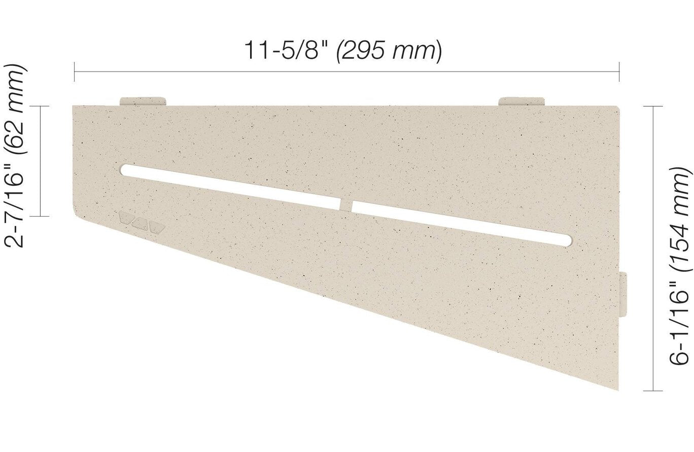 Schluter® SHELF QUADRILAT CORNER PURE Ivory