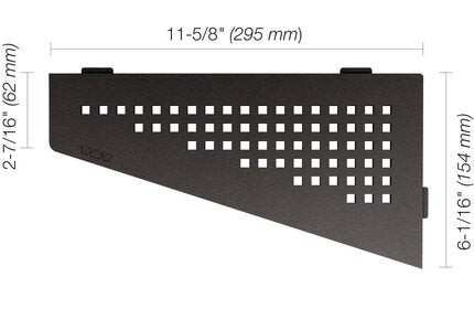 Schluter® SHELF QUADRILAT CORNER SQUARE Dark Anthracite
