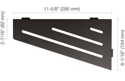 Schluter® SHELF QUADRILAT CORNER WAVE Dark Anthracite