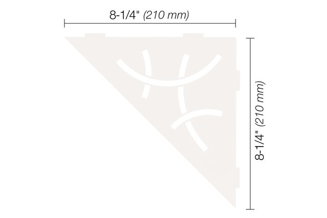 Schluter® SHELF TRIANGULAR CORNER CURVE Matte White