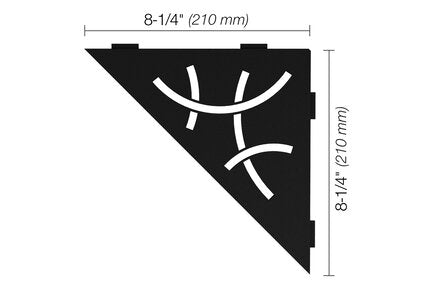 Schluter® SHELF TRIANGULAR CORNER CURVE Matte Black