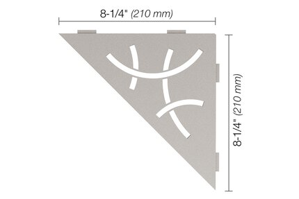Schluter® SHELF TRIANGULAR CORNER CURVE Greige