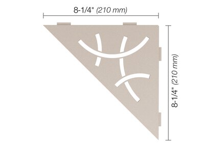 Schluter® SHELF TRIANGULAR CORNER CURVE Cream