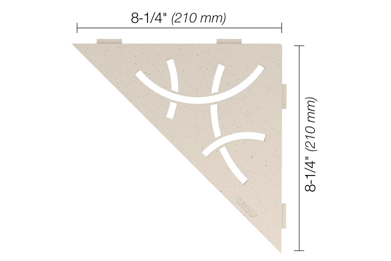 Schluter® SHELF TRIANGULAR CORNER CURVE Ivory