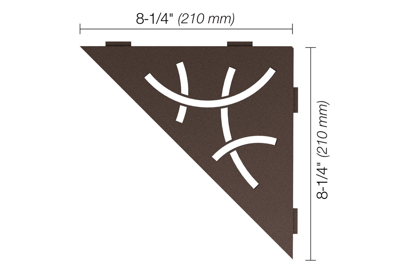 Schluter® SHELF TRIANGULAR CORNER CURVE Bronze
