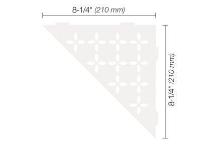Schluter® SHELF TRIANGULAR CORNER FLORAL Matte White