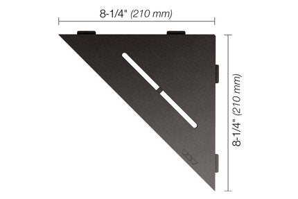 Schluter® SHELF TRIANGULAR CORNER PURE Dark Anthracite