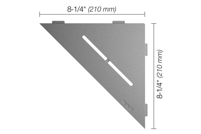 Schluter® SHELF TRIANGULAR CORNER PURE Pewter