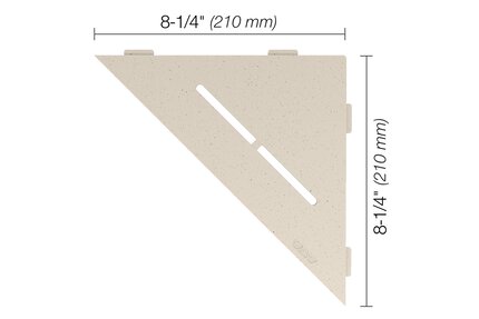 Schluter® SHELF TRIANGULAR CORNER PURE Ivory