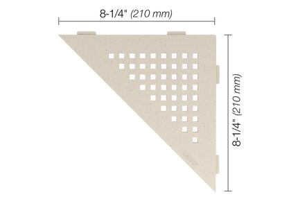 Schluter® SHELF TRIANGULAR CORNER SQUARE Ivory