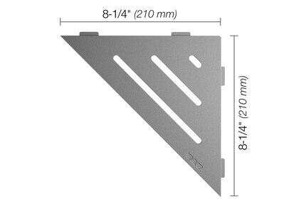 Schluter® SHELF TRIANGULAR CORNER WAVE Pewter