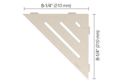 Schluter® SHELF TRIANGULAR CORNER WAVE Ivory