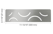 Schluter® SHELF RECTANGULAR NICHE CURVE Brushed Stainless Steel