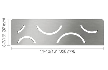 Schluter® SHELF RECTANGULAR NICHE CURVE Brushed Stainless Steel