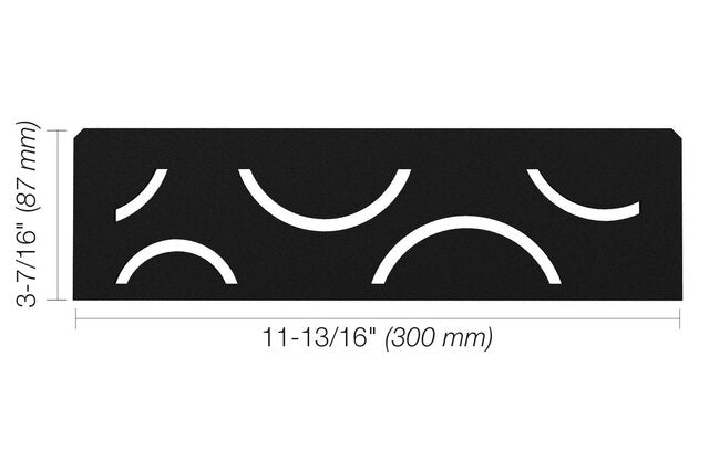 Schluter® SHELF RECTANGULAR NICHE CURVE Matte Black